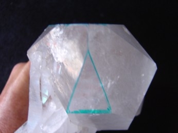 three sided dow crystal face