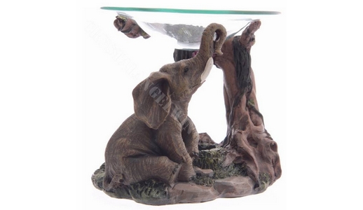 Realistic Elephant Scene Oil Burner