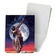 (Native American indian) Hunter Sunset Moon Sky Tree Free Eco Journal pocket pad