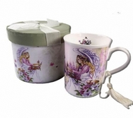 Angel with Butterflies Porcelain Mug