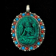 Goddess Tara pendant turquoise