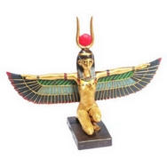 Decorative Gold Egyptian Winged headdress Isis/Aset Figurine
