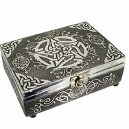 Stunning silver Pentagram Tarot Box