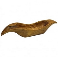 Hand Carved Java Teak Root Cretian Wooden Bowl