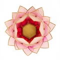 Lotus Flower  Pink Heart Chakra Tealight Candle Holder