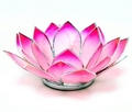 Lotus Flower Shaded Pink Heart Chakra Tealight Candle Holder