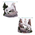 Unicorn fantasy oil burner  with glass dish