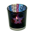 Wiccan  Pagan Pentagram  candle tea light holder
