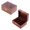  Sheesham Wood Aromatherapy Essential Oil Box  (Holds 12 or 24 Bottles)