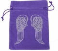 Tarot bag ' ANGEL WINGS' - velvet - with luxury embroidery