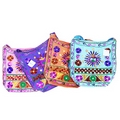 Ethnic Multi Wool Bags - Hippy Flower Design