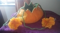 Autumn Pumpkin Vessel    (Craft Wet Wool Felted)