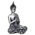 Silver Thai Sitting Buddha  Candleholder Figurine