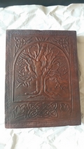 Eco Friendly Fair Trade Embossed Leather Journal Book of Shadows Tree of Life
