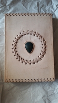 Third Eye Book Of Shadows Leather Journal with crystal inlay