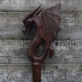 Ceremonial Staff  Gothic Water Dragon with Wings