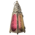  Tapered Glass Moroccan Style Metal Standing Lantern