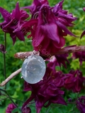 Aquamarine Sterling Silver Faceted Oval  Pendant