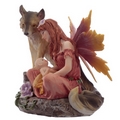 Mother of Autumn Spirit of the Forest Fairy & Wolf Figurine