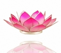 Lotus Flower Shaded Pink Heart Chakra Tealight Candle Holder