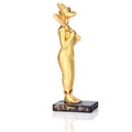 Decorative Gold Standing Bast Egyptian Figurine