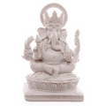 Decorative Siting  White Ganesh Figurine