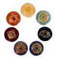 Chakra Crystal Palm Stones Gift Pouch Set