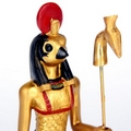 Decorative Gold Standing Horus Egyptian Figurine