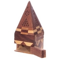 Sheesham Wood Pyramid Incense Burner Box