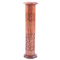 Sheesham Wood Tower Incense Burner - Buddha