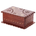 Decorative Sheesham Wood Fluted Flower Inlay Box