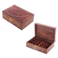  Sheesham Wood Aromatherapy Essential Oil Box  (Holds 12 or 24 Bottles)