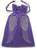 Tarot bag ' ANGEL WINGS' - velvet - with luxury embroidery