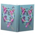 Hardback A6 Lined Notebook - Fun Hummingbird Pattern