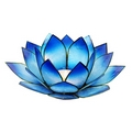 Lotus Flower  Blue  Chakra Tealight Candle Holder