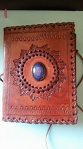 Third Eye Book Of Shadows Leather Journal with crystal inlay