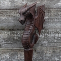 Ceremonial Staff  Gothic Water Dragon with Wings