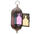 Pointed Glass Moroccan Style Metal Hanging Lantern