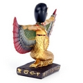 Decorative Gold Egyptian Winged Isis/Aset Figurine Kneeling