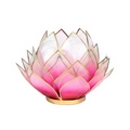 Lotus Flower  Pink Heart Chakra Tealight Candle Holder