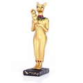 Decorative Gold Standing Bast Egyptian Figurine