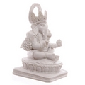 Decorative Siting  White Ganesh Figurine