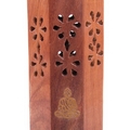 Sheesham Wood Tower Incense Burner - Buddha