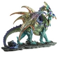 Mother Dragon Carrying Her Baby-  Fantasy Dragon Figurine