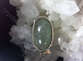 Aquamarine Sterling Silver Faceted Large Mirror Oval  Pendant