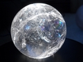 clear quartz  rainbow crystal sphere