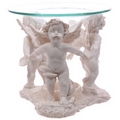 White Cherubs Holding Hands Oil Burner