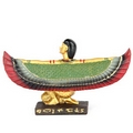 Decorative Gold Egyptian Winged Isis/Aset Figurine Kneeling