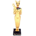 Decorative Gold Standing Bast Egyptian Figurine