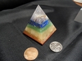 Large Sacred Chakra Crystal  Pyramid (clear quartz cap stone)
